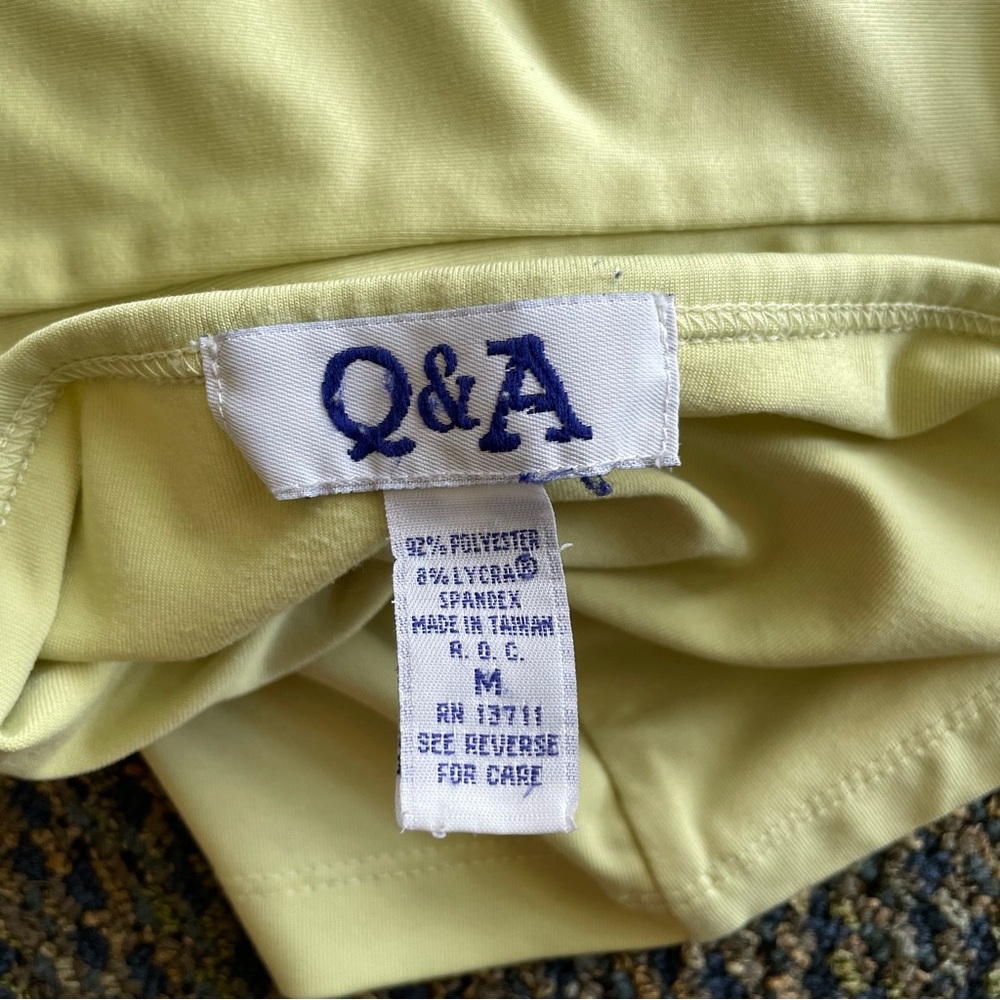 Q&A Bodycon Green Halter Top Women's M Y2K 90s - Picture 3 of 3